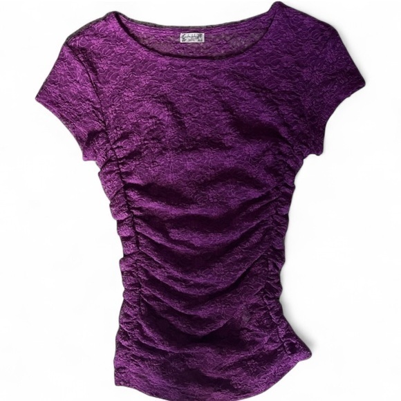 Free People Tops - Intimately Free People Keep It Simple Lace Baby Tee in Dramatic Orchid, size XS
